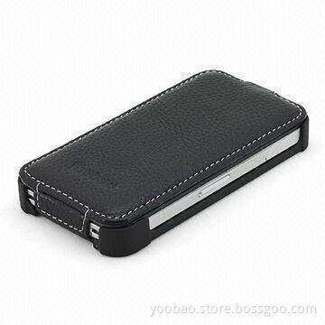 Case for Apple's iPhone 4, Elegant Design, Made of Genuine Leather Material